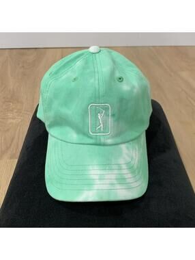 PGA Tour Women’s Tie Dye Golf Hat Light Green Strapback Moisture Wicking